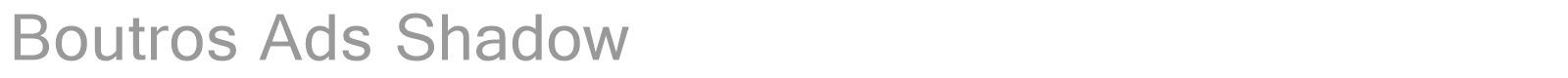 Boutros Ads Shadow font preview